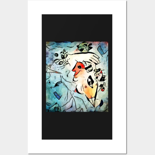 Miro meets Chagall (Le ciel bleu) Wall Art by Zamart20